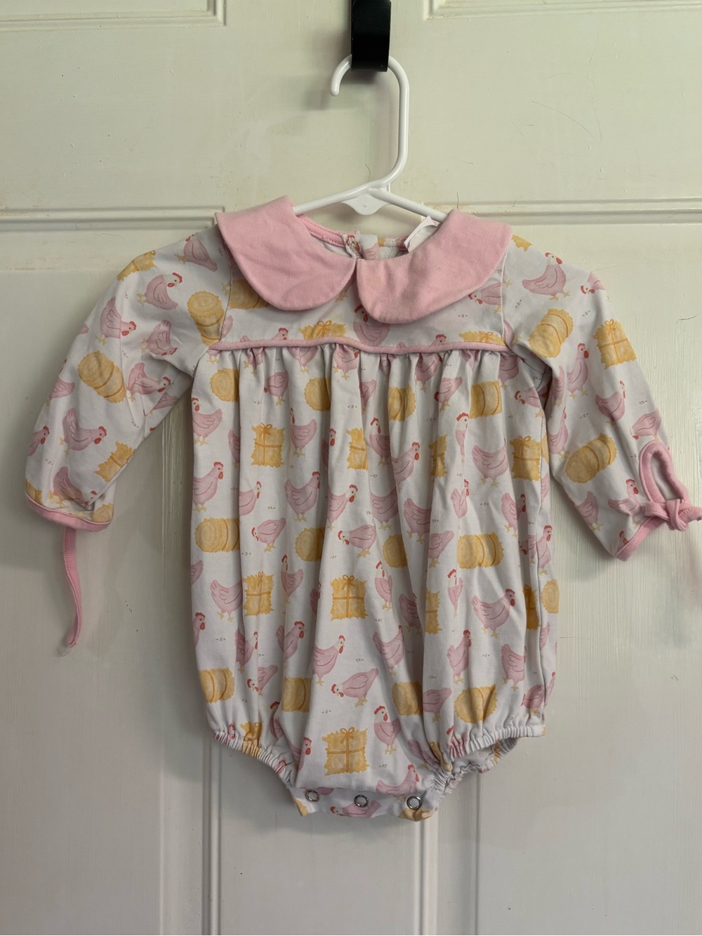 3M Stitchy Fish Pink/Yellow/Pink Hay Bale Hens long sleeve Bubble. In VGUC!